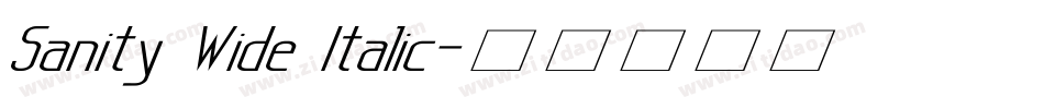 Sanity Wide Italic字体转换
